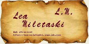 Lea Miletaški vizit kartica